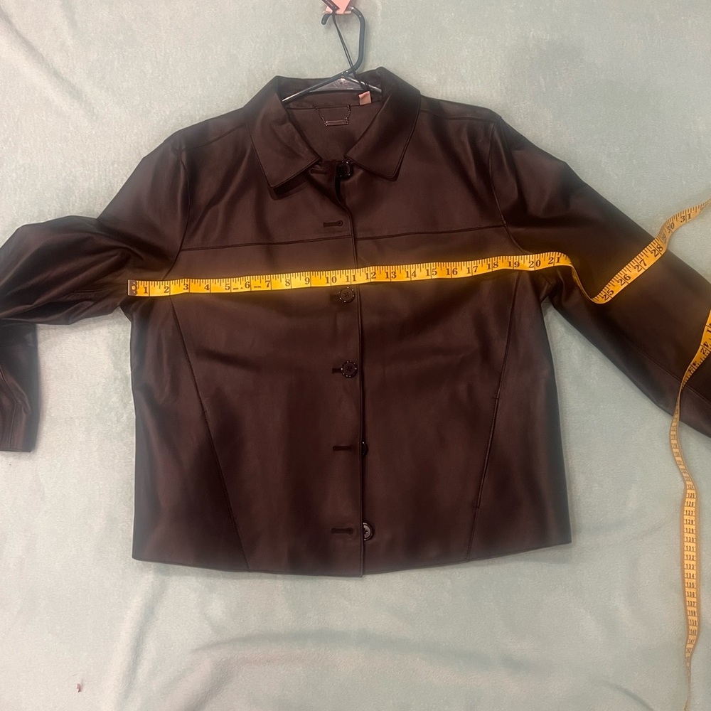 Chico's Black Leather Jacket size 12 - Picture 16 of 16